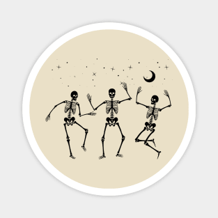 Halloween Party Dancing Skeleton Magnet